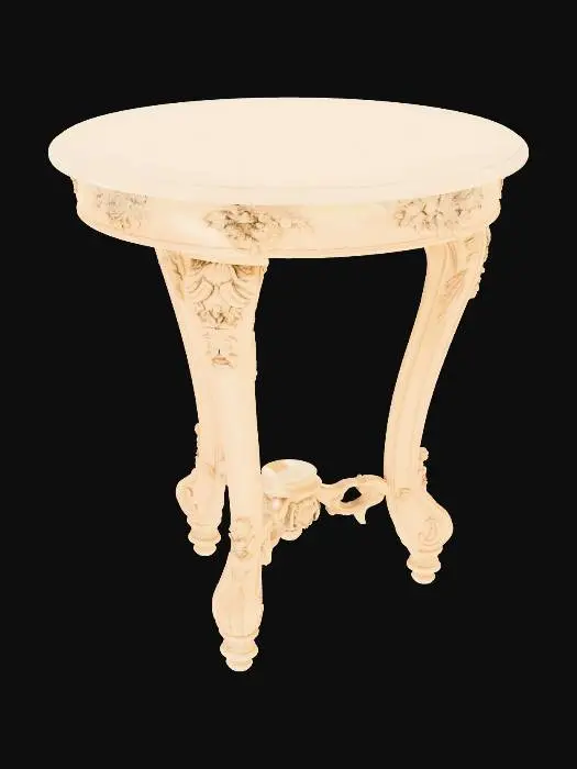 3D model for light-colored round table