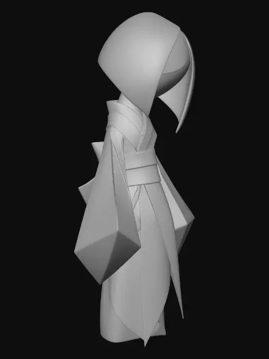 3D model for Origami Geisha