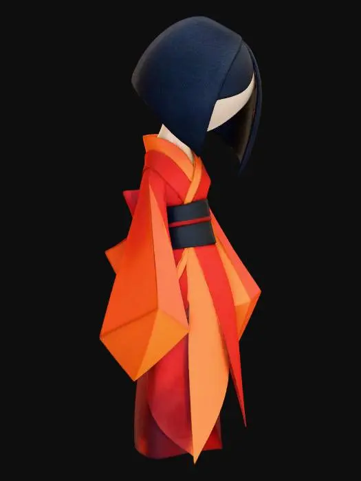 3D model for Origami Geisha