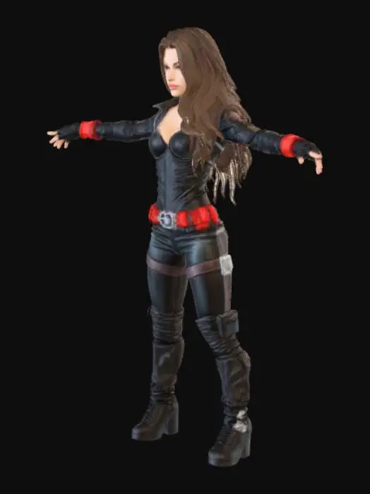 3D model for Photo Realistic AAA Game Character DAZ Model Vigilante Noir