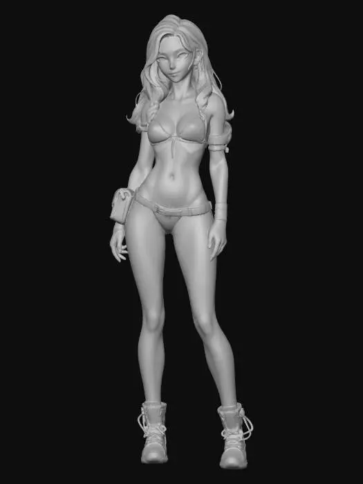 3D model for Azure Bikini Adventurer*A-Pose Or T-Pose*
