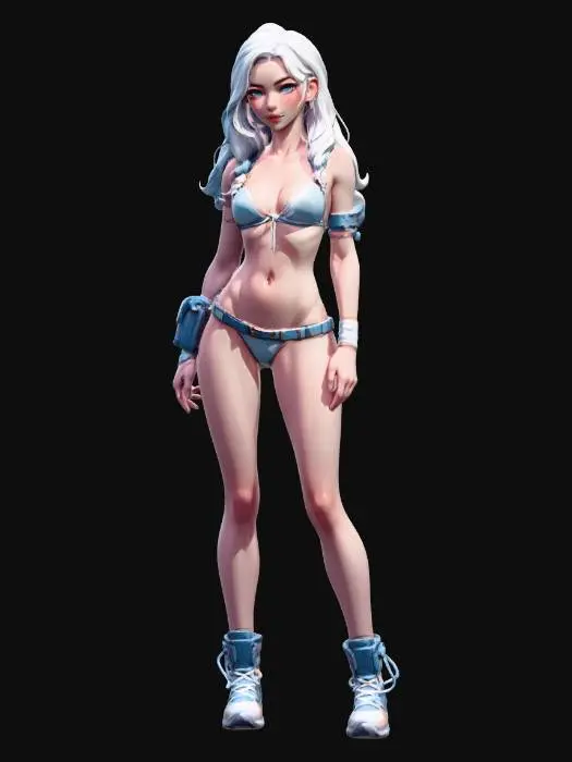 3D model for Azure Bikini Adventurer*A-Pose Or T-Pose*