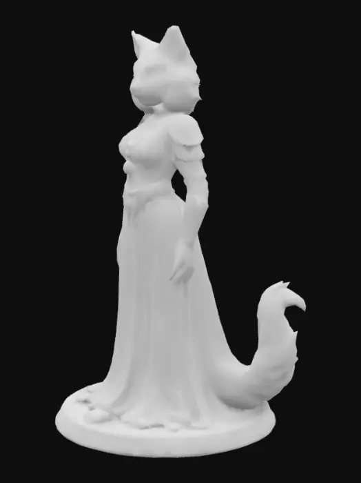 3D model for Regal Feline Sculpture