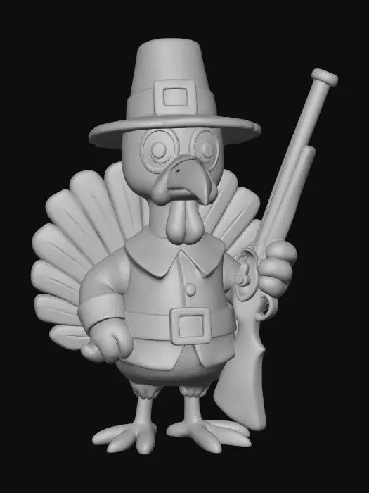 3D model for Pilgrim Turkey Hunter, #Thanksgiving#