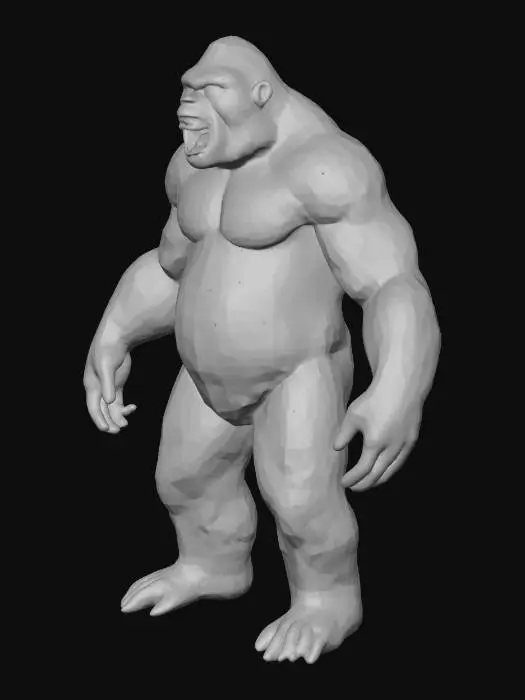 3D model for Terrifying fierce muscular sasquatch with an evil face