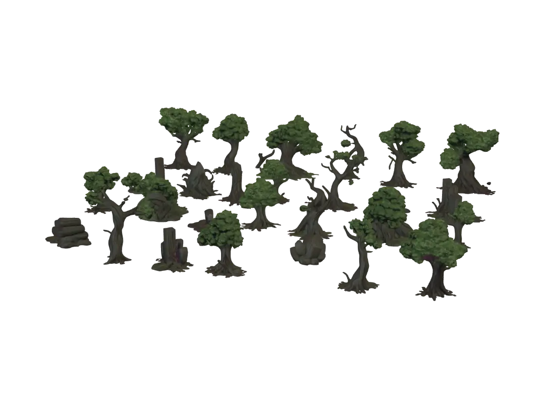 Evolution of a Tree 3D model, vytvořený pomocí AI