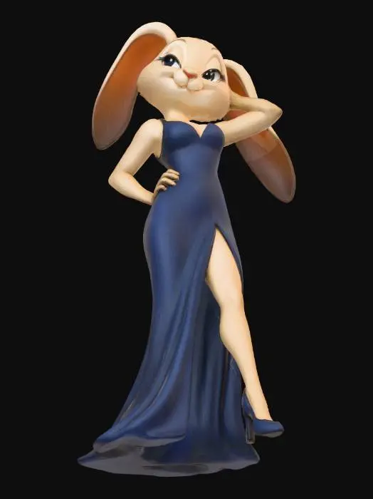 3D model for Elegant Bunny