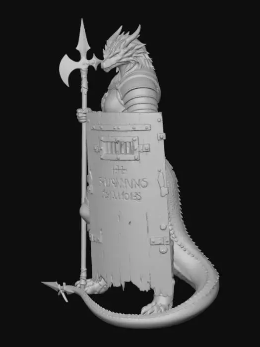 3D model for Dragonborn Paladin of the Burning Blades