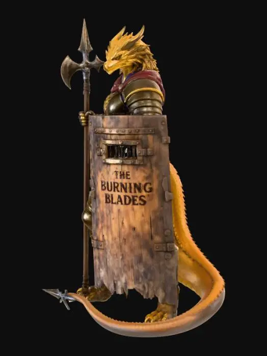 3D model for Dragonborn Paladin of the Burning Blades
