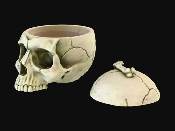 3D model for Skull Bowl with Lid