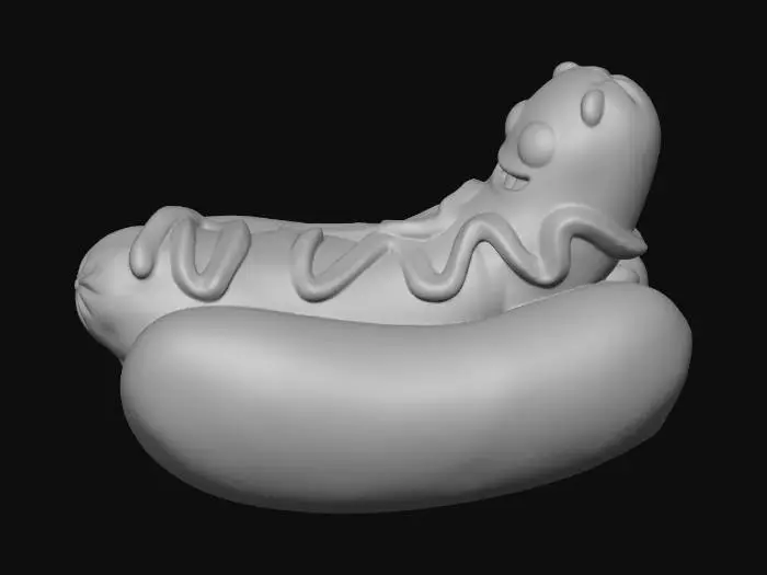 3D model for Happy Hotdog Creature