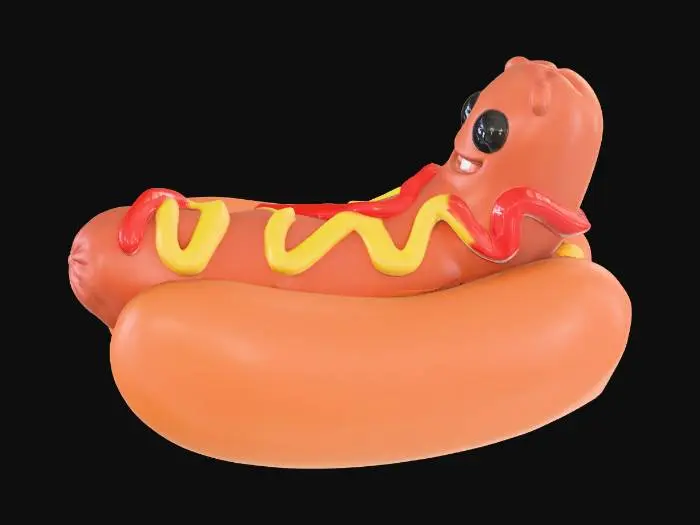 3D model for Happy Hotdog Creature