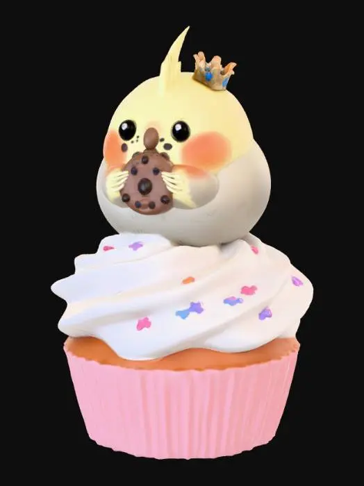 3D model for Cupcake cockatiel