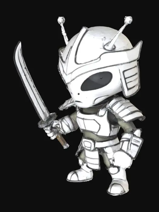 3D model for Galactic Samurai Warrior, #SketchTo3D#