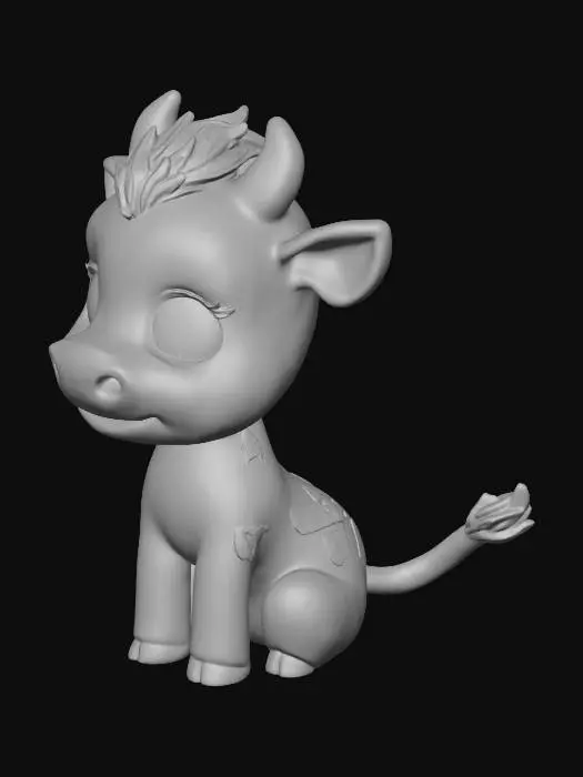 3D model for Eine kleine Spielzeugkuh