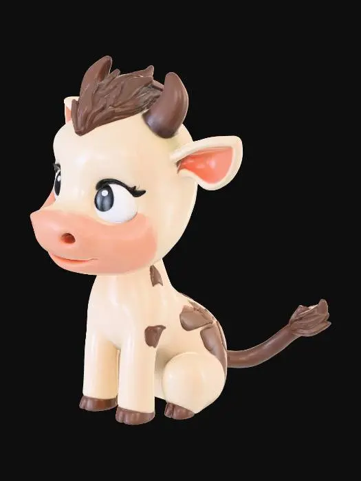 3D model for Eine kleine Spielzeugkuh