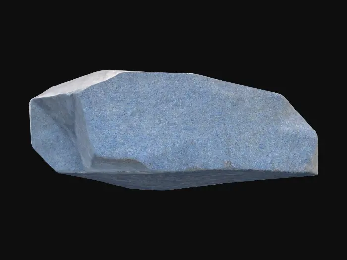 3D model for low poly large granite stone with some irregularities and a mostly flat top.