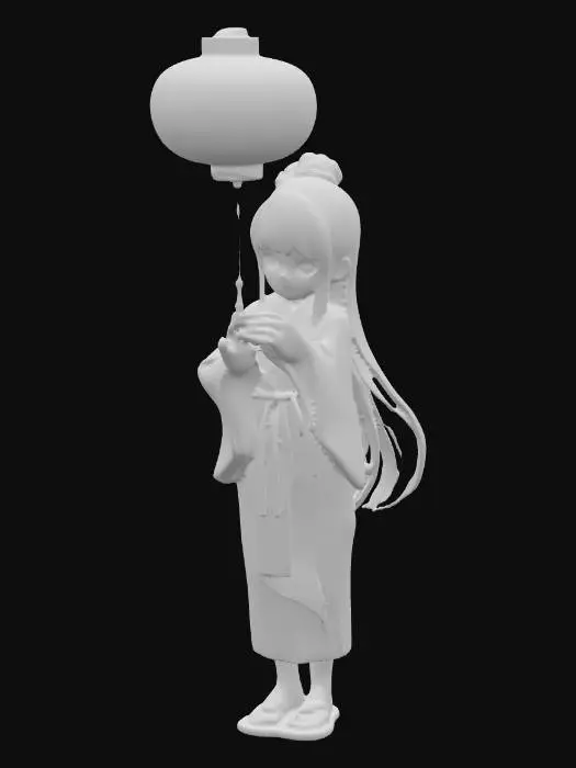 3D model for Ghibli Style Girl