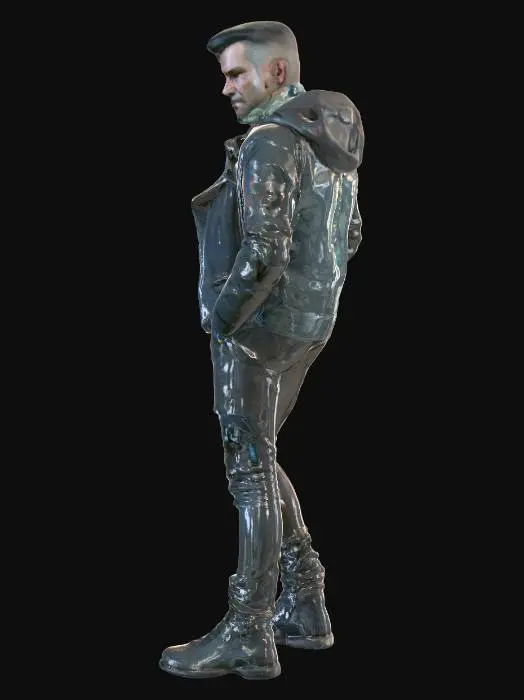 3D model for High technology, low life, Protagonists, Atmosphere, Blade Runner, Matrix, Cyberpunk 2077, Cyberpunk