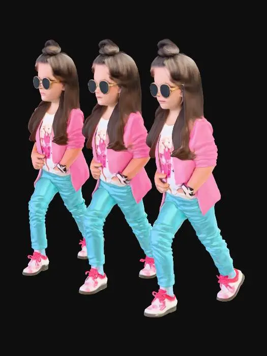 3D model for Trendy Kid in Pink Blazer