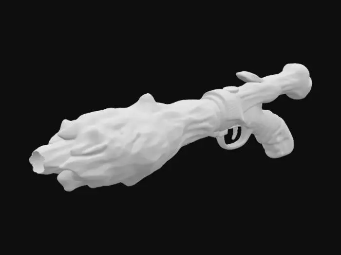 3D model for Prehistoric club-Medieval gun , #ChronoForgeWeapon#