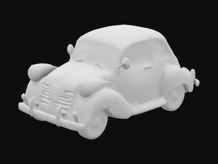3D model for #valentine#  pink Old timer with a heart on the grille of the car and little red hearts