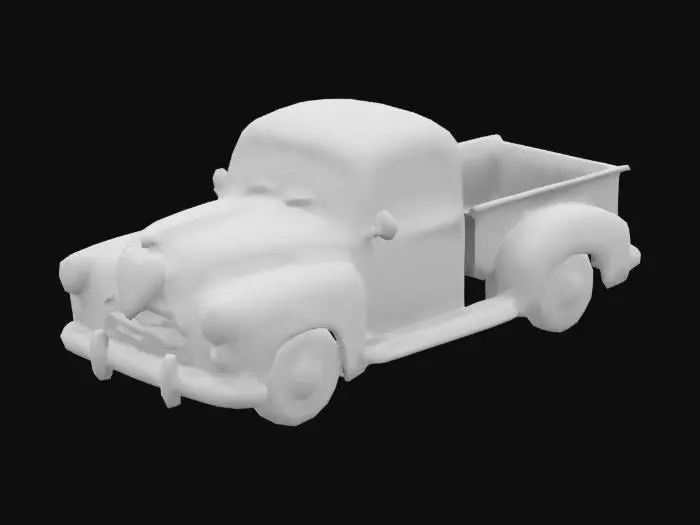 3D model for #valentine#  pink Old timer with a heart on the grille of the car and little red hearts