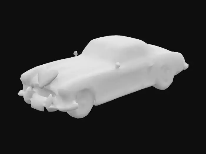 3D model for #valentine#  pink Old timer with a heart on the grille of the car and little red hearts