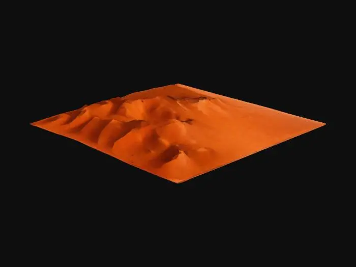 3D model for High resolutio, Highly Detailed, Ultra Realistic Namibian Red Sand Dunes total square 