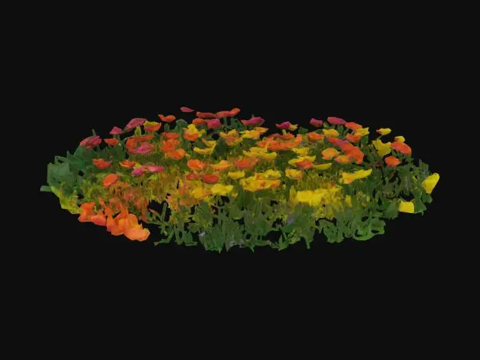 3D model for #garden#,  Keukenhof flower beds, Ultra Realistic, Utra Detailed and Ultra quality