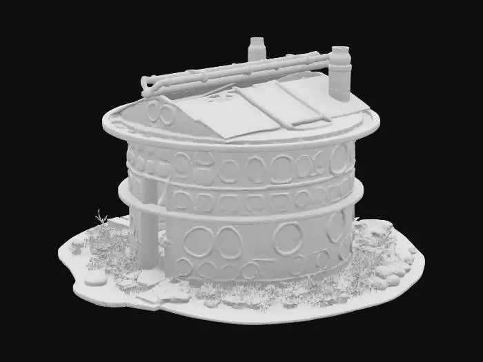3D model for Create a completehouse from tin cans, food and drink, Stylized, Sci-Fi, Game Assets, Highly Detailed