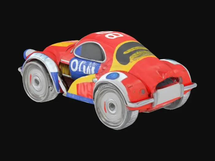 3D model for Create a complete car from tin cans, food and drink, Stylized, Sci-Fi, Game Assets, Highly Detailed