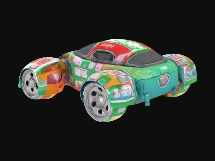 3D model for Create a complete car from tin cans, food and drink, Stylized, Sci-Fi, Game Assets, Highly Detailed