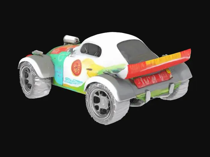 3D model for Create a complete car from tin cans, food and drink, Stylized, Sci-Fi, Game Assets, Highly Detailed