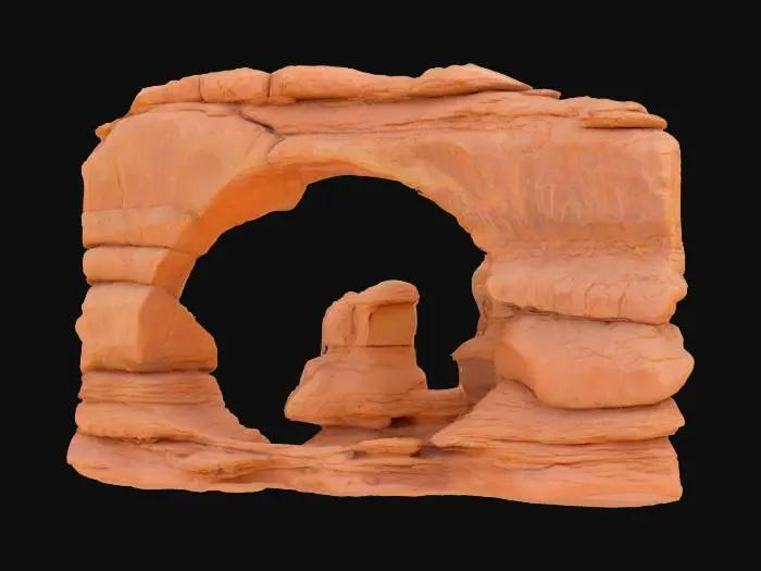 3D model for #arch#, ultra detailed Arch from 'Arches National Park natural 
colors.  lnsure solid printable figurine. 