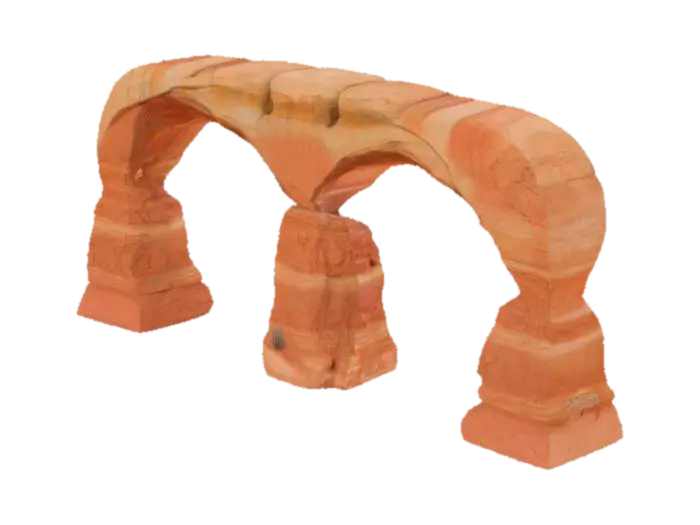 #arch#, ultra detailed tripple Arch from 'Valley of fire state park', natural… - Statepark 3D model, vytvořený pomocí AI