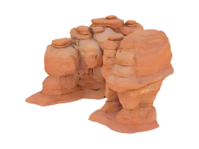 #arch#, ultra detailed tripple Arch from 'Valley of fire state park', natural… - Statepark 3D model, vytvořený pomocí AI