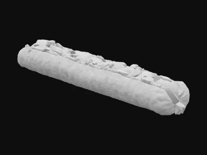 3D model for Dutch Frikandel Speciaal, #food#