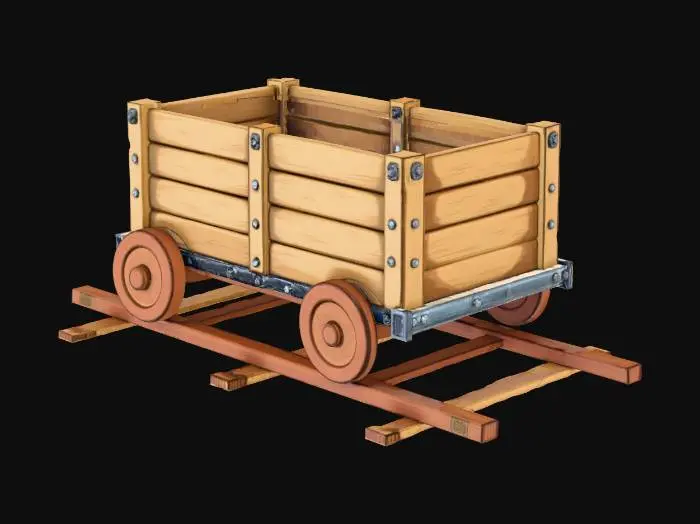 3D model for Minecart on Tracks