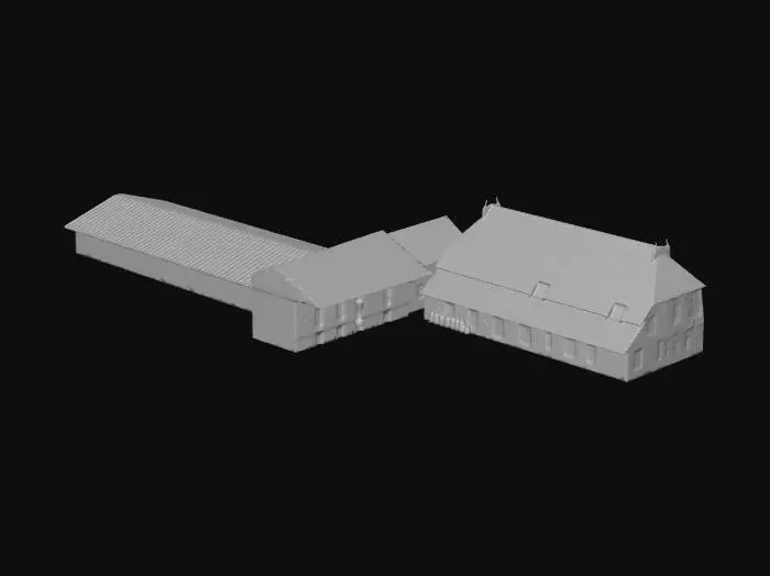 3D model for Barn and Farmhouse Complex