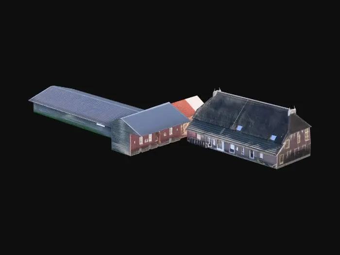 3D model for Barn and Farmhouse Complex