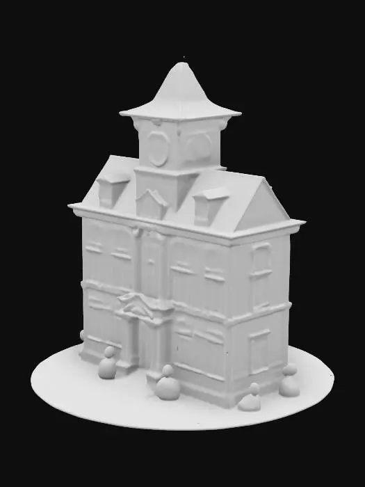 3D model for A cartoon of a victorian school