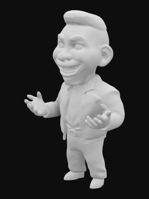 3D model for The object is a full body, one head caricature of Will Smith  form the Bad Boys movies