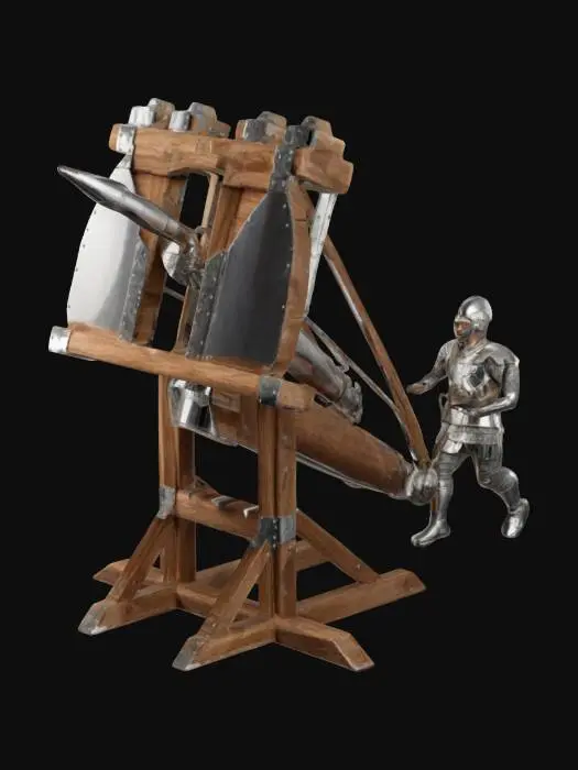 3D model for Ancient Roman Rocket Launcher with Balistic Rocket #ChronoForgeWeapon#