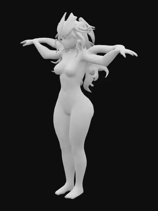 3D model for Highly Detailed, Ultra Realistic, hemanoid Medusa, Fantasy, snakeskin , green metalic scales. T-Pose, Full Body, body messures 36-24-36