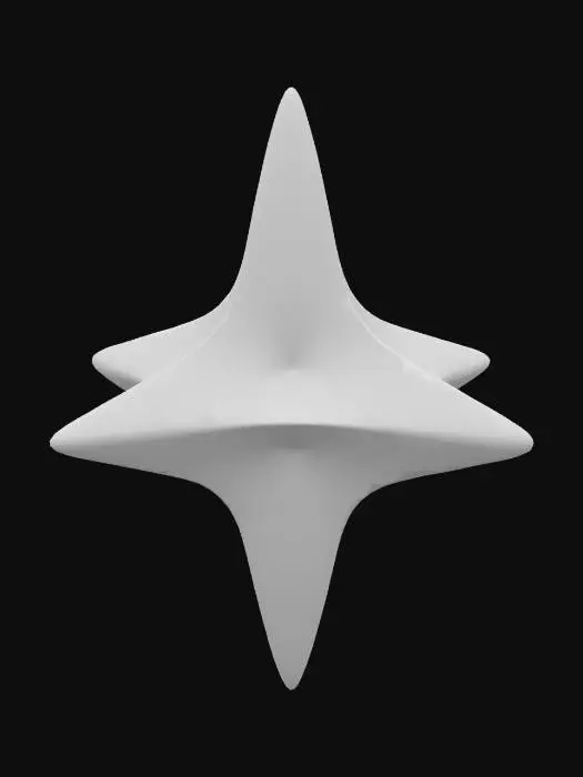 3D model for  (x^2+9/4y^2+z^2-1)^3-x^2z^3-9/(80)y^2z^3=0, color red