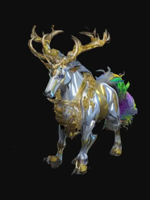 3D model for Fantasy, Highly Detailed, High resolution Create a Kirin, mythological creature from asia