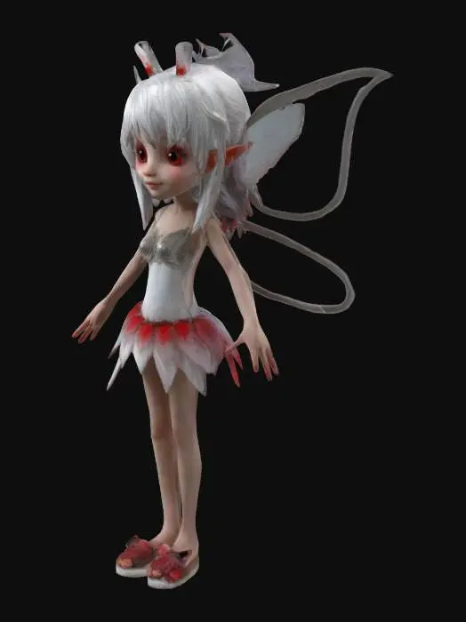 3D model for Make, a Fantasy, Highly Detailed, Ultra Realistic, Gentle, random fairy character, With transparent features, a mystic look. , A-pose, Full Body, Symmetrical Body, 
