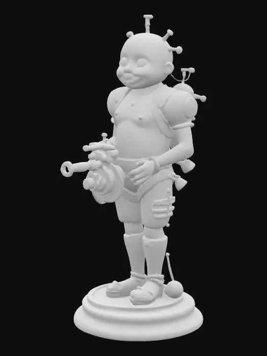 3D model for [Brussels] A steampunk interpretation  of Manneken Pis, one of the most famous monuments of Belgium and   Brussels . Its a symbol/mascotte of the city Brussels 