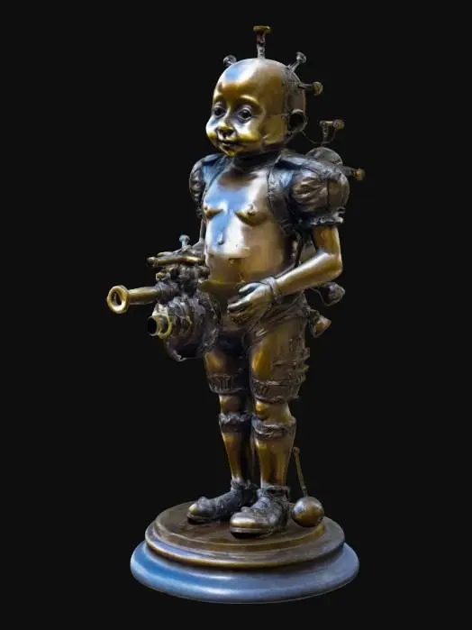 3D model for [Brussels] A steampunk interpretation  of Manneken Pis, one of the most famous monuments of Belgium and   Brussels . Its a symbol/mascotte of the city Brussels 